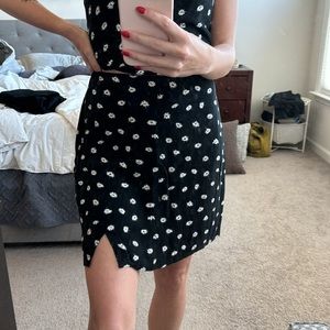 NWT black and white floral skirt (skirt only)